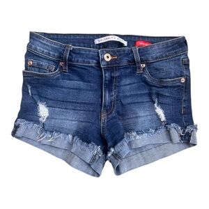 Celebrity Pink The Honey Blue Jean Shorts Distressed Cuffed Hem Sz 25/1,…017